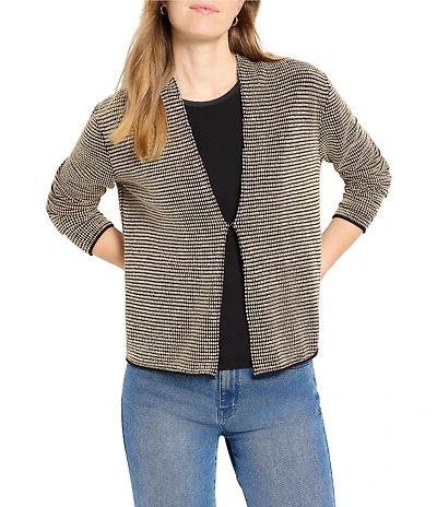 NIC + ZOE Pixel Knit V-Neck Long Sleeve Hooked Up Cardigan