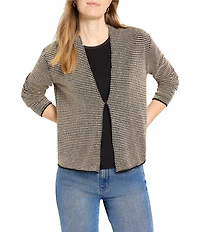 NIC + ZOE Pixel Knit V-Neck Long Sleeve Hooked Up Cardigan