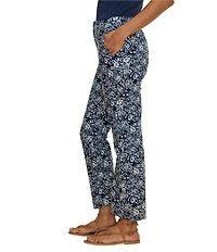 NIC + ZOE Plaza Demi-Boot Shibori Lilies Ankle Pants