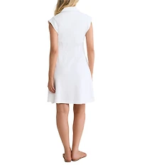 nz by NIC + ZOE Rory French Terry V-Neck Cap Sleeve Dress