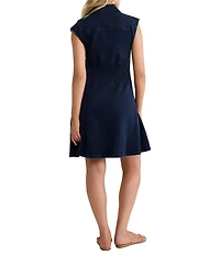 nz by NIC + ZOE Rory French Terry V-Neck Cap Sleeve Dress