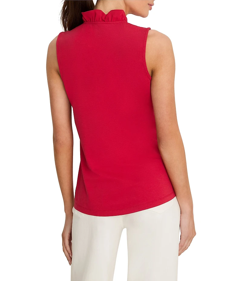 NIC + ZOE Ruffled Around V-Neck Sleeveless Tank