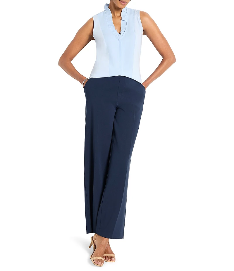 NIC + ZOE Ruffled Around V-Neck Sleeveless Tank