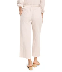 NIC + ZOE Rumba Linen Blend Rope Belt Wide Leg Ankle Pants