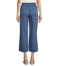 NIC + ZOE Rumba Linen Blend Rope Belt Wide Leg Ankle Pants