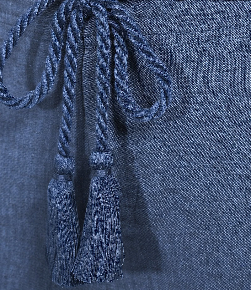 NIC + ZOE Rumba Linen Blend Rope Belt Wide Leg Ankle Pants