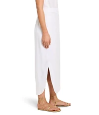 NIC + ZOE Rumba Linen Blend Dip A-Line Pull-On Coordinating Skirt