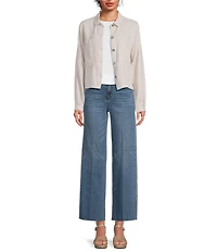 NIC + ZOE Rumba Linen Point Collar Long Sleeve Jacket