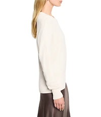 NIC + ZOE Shaker Stitch Knit Crew Neck Long Sleeve Sweater