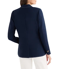 NIC + ZOE Sleek Stretch Accent Stitch Long Sleeve Blazer