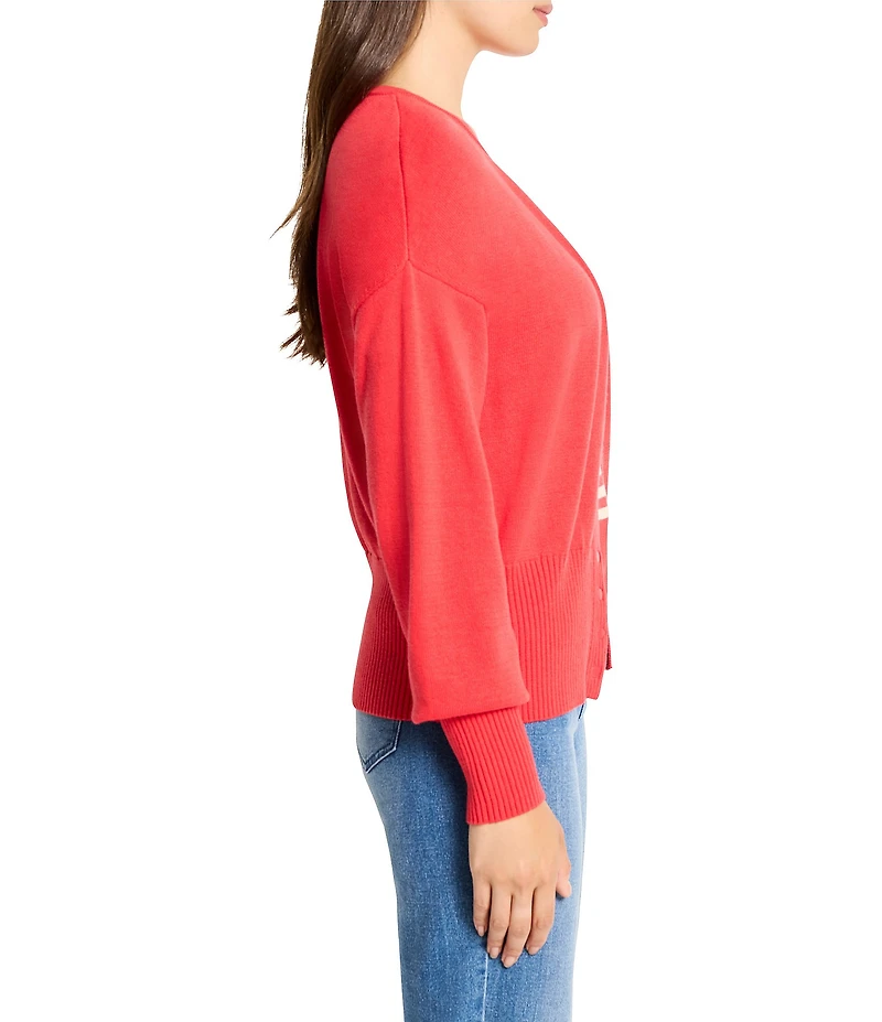 NIC + ZOE Snap It Pure Cotton Round Neck Long Sleeve Cardigan