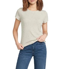 NIC + ZOE Speckled Knit Crew Neck Short Sleeve Tee
