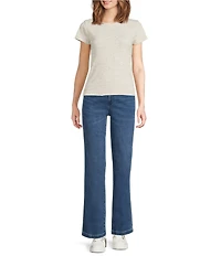 NIC + ZOE Speckled Knit Crew Neck Short Sleeve Tee