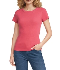 NIC + ZOE Speckled Knit Crew Neck Short Sleeve Tee