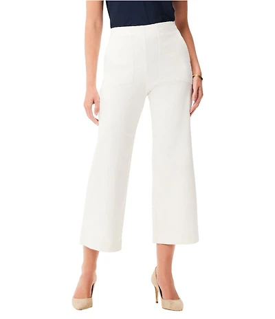 NIC + ZOE Stretch High Rise Wide-Leg Cropped Pull-On Pants