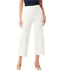 NIC + ZOE Stretch High Rise Wide-Leg Cropped Pull-On Pants
