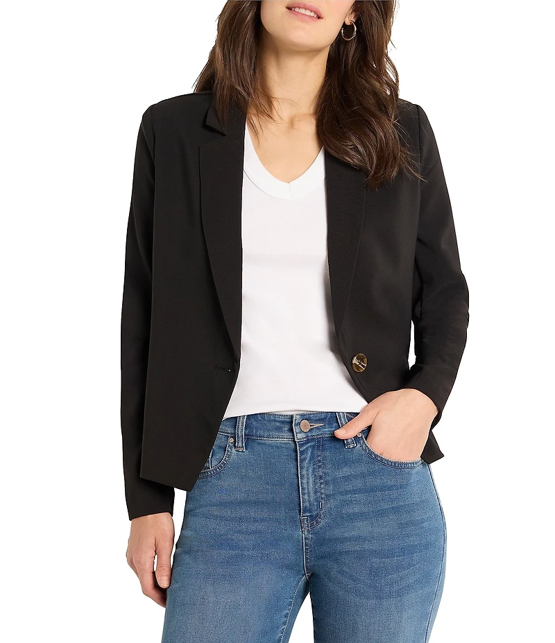 NIC + ZOE Stretch Suiting Notch Lapel Long Sleeve Blazer