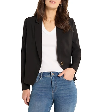 NIC + ZOE Stretch Suiting Notch Lapel Long Sleeve Blazer