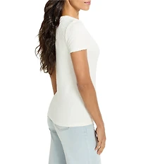 NIC + ZOE Textured Bubble Knit Crew Neck Short Sleeve Tee