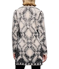 NIC + ZOE Textured Double Knit Diamond Coat