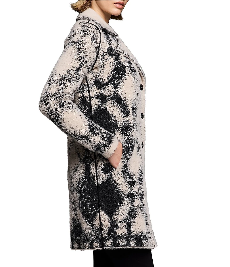 NIC + ZOE Textured Double Knit Diamond Coat