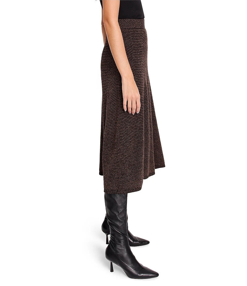 NIC + ZOE Textured Sweater Knit A-Line Midi Skirt