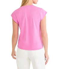 NIC + ZOE V-Neck Cap Sleeve Tee