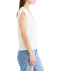 NIC + ZOE V-Neck Cap Sleeve Tee