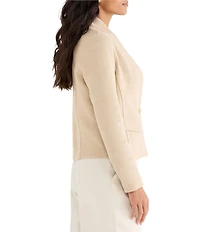 NIC + ZOE Weave Mix Shawl Collar Long Sleeve Button Front Jacket
