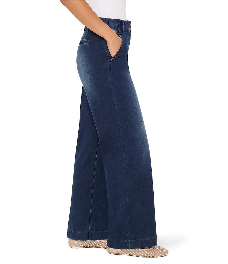 NIC + ZOE Weekend Denim Mid Rise Wide Leg Trouser Jeans