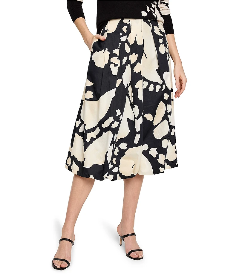 NIC + ZOE Woven Evening Petal Print Bubble Skirt