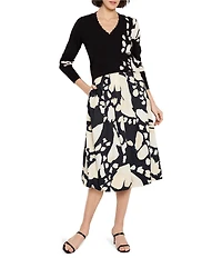 NIC + ZOE Woven Evening Petal Print Bubble Skirt