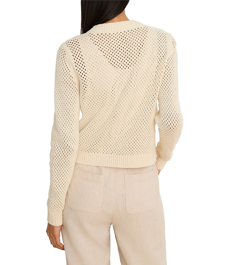 Nic + Zoe Zip-Front Long Sleeve Mesh Cardigan