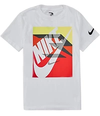 3BRAND By Russell Wilson Big Boys Short Sleeve Gradient Box Logo T-Shirt