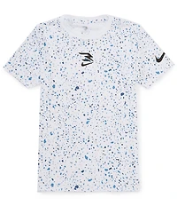 3BRAND by Russell Wilson Big Boys Short Sleeve Large Splatter Dri-Fit T-Shirt
