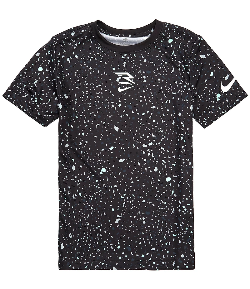 3BRAND by Russell Wilson Big Boys Short Sleeve Large Splatter Dri-Fit T-Shirt
