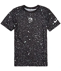 3BRAND by Russell Wilson Big Boys Short Sleeve Large Splatter Dri-Fit T-Shirt