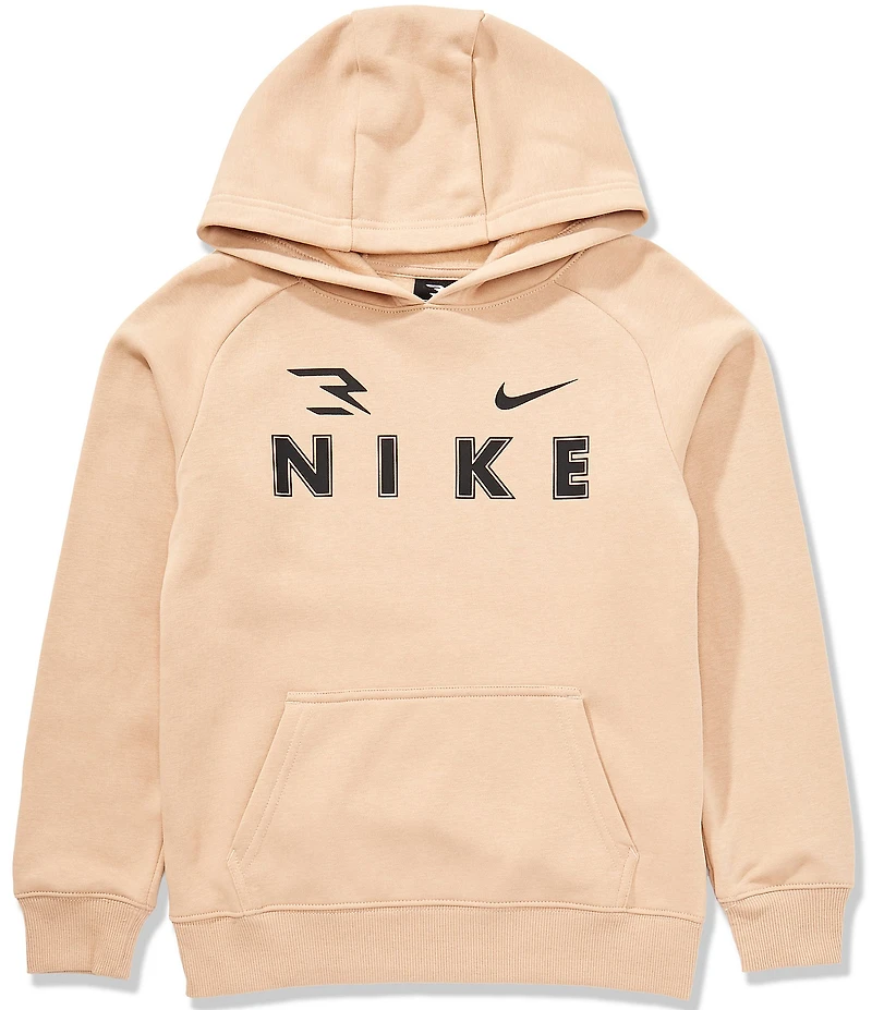 Nike 3BRAND by Russell Wilson Big Boys Long Sleeve Triple Logo Fleece Hoodie