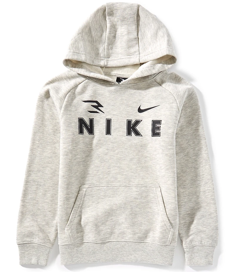 Nike 3BRAND by Russell Wilson Big Boys Long Sleeve Triple Logo Fleece Hoodie