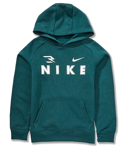 Nike 3BRAND by Russell Wilson Big Boys Long Sleeve Triple Logo Fleece Hoodie