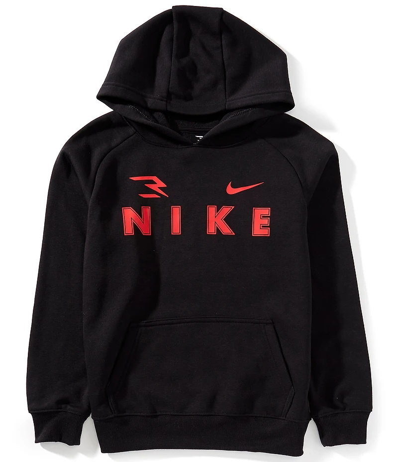 Nike 3BRAND by Russell Wilson Big Boys Long Sleeve Triple Logo Fleece Hoodie