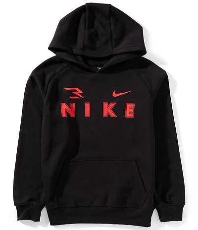 Nike 3BRAND by Russell Wilson Big Boys Long Sleeve Triple Logo Fleece Hoodie