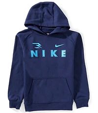 Nike 3BRAND by Russell Wilson Big Boys Long Sleeve Triple Logo Fleece Hoodie