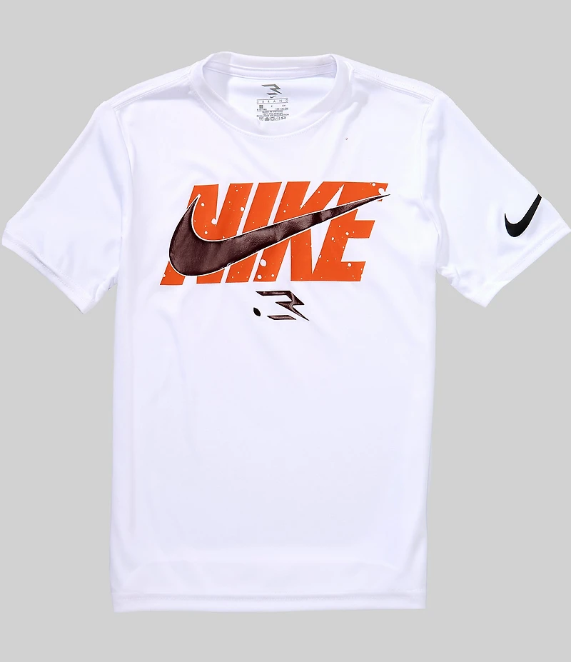 Nike 3BRAND By Russell Wilson Big Boys Short Sleeve Dr-Fit Wordblock T-Shirt