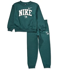 Nike 3BRAND by Russell Wilson Little/Big Boys Long-Sleeve Arched Wordmark Fleece Sweatshirt & Matching Jogger Pants Set