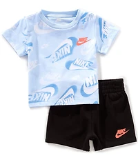 Nike Baby Boys On The Move Logo Short Sleeve T-Shirt & Shorts Set