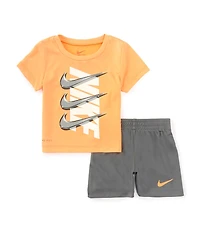 Nike Baby Boys Short Sleeve Dropset Jersey T-Shirt & Double-Knit Shorts Set
