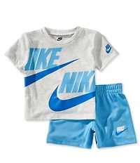 Nike Baby Boys Short Sleeve Split Futura T-Shirt & Solid Shorts Set