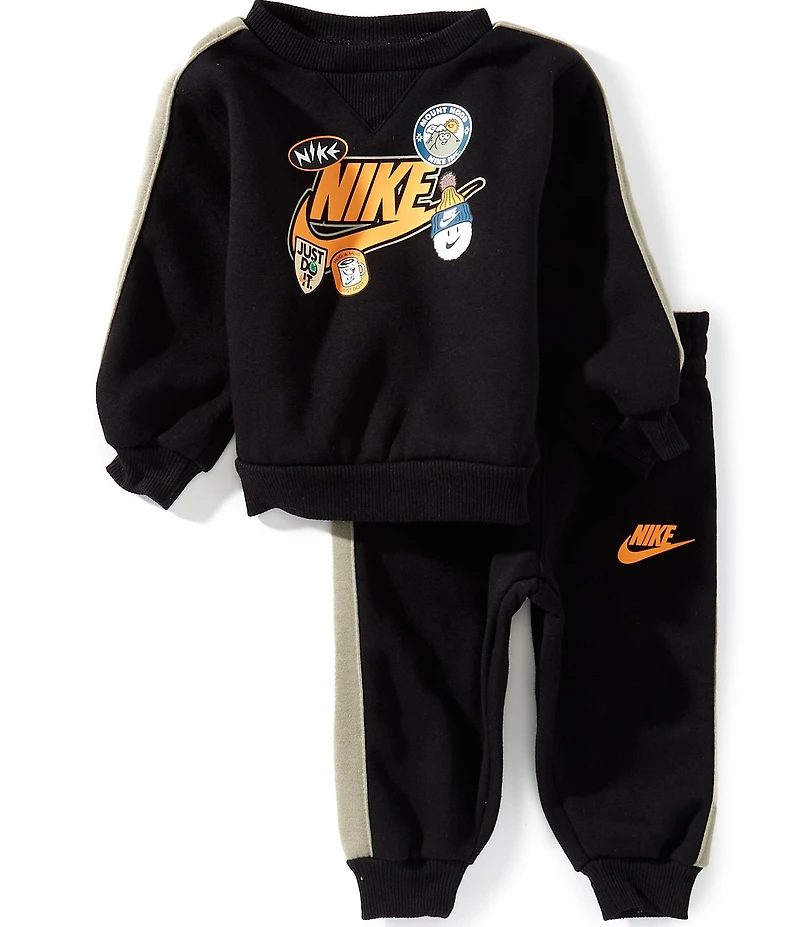 Nike Baby Boys Crewneck Pullover Hoodie And Jogger Pants 2-Piece Set