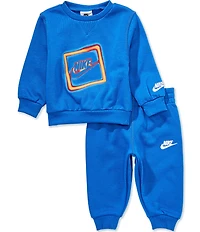 Nike Baby Boys Long-Sleeve Glow With Me Fleece Sweatshirt & Matching Fleece Jogger Pants Set
